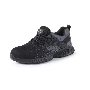 Pantofi de protectie Texo Fly Gray S1, usori si aerisiti, cu design sportiv, bombeu metalic si talpa antiderapanta - gri