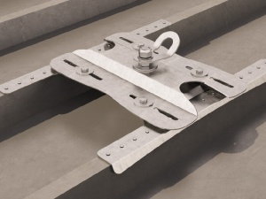 Punct de ancorare pentru instalarea structurilor din lemn, beton, tabla si pe acoperisuri