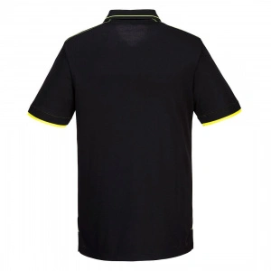 Tricou de lucru Polo Eco cu protectie UV, negru