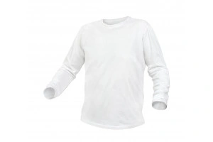 Tricou maneca lunga din bumbac, alb
