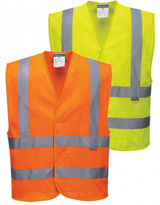 Vesta Hi-Vis cu 4 benzi, plasa integrala