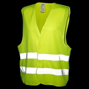 Vesta reflectorizanta cu doua benzi, galbena