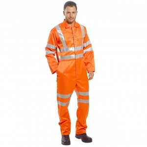 Combinezon Hi-Vis poli-bumbac - portocaliu