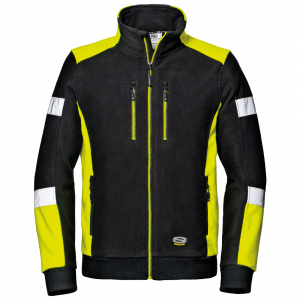 Jacheta fleece COMFORT cu benzi reflectorizante, galben/negru