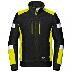 Jacheta fleece COMFORT cu benzi reflectorizante, galben/negru