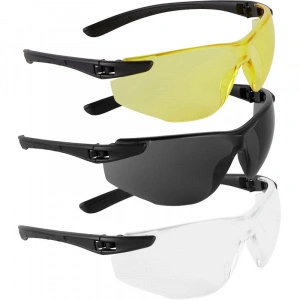 Ochelari de protectie cu brate inclinabile, incolori/fumurii/galbeni