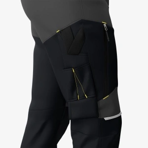 Pantaloni softshell de lucru OAK, pentru barbati, flexibili, durabili si moderni - negru cu gri
