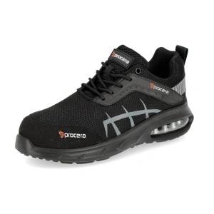 Pantofi de lucru Texo Air Mark SB, usori si aerisiti, cu design sportiv, bombeu metalic si talpa antiderapanta - negru/gri