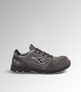 Pantofi de protectie S1PS ESD, RUN TEXT LOW, bombeu compozit, material respirabil, culoare gri antracit cu negru