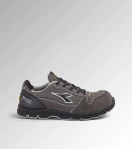 Pantofi de protectie S1PS ESD, RUN TEXT LOW, bombeu compozit, material respirabil, culoare gri antracit cu negru