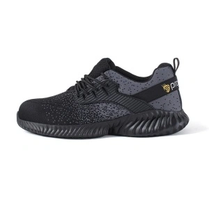 Pantofi de protectie Texo Fly Gray S1, usori si aerisiti, cu design sportiv, bombeu metalic si talpa antiderapanta - gri