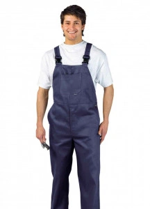 Salopeta de lucru cu pieptar, 100% bumbac - navy