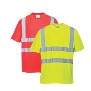 Tricou cu benzi reflectorizante, respirabil