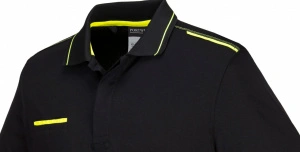 Tricou de lucru Polo Eco cu protectie UV, negru