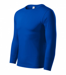 Tricou PROGRESS LS unisex royal la baza gatului, bumbac