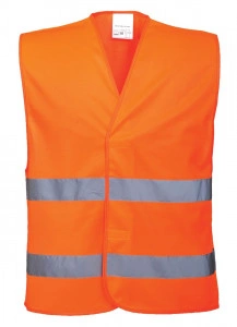 Vesta reflectorizanta cu doua benzi orizontale