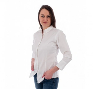 Camasa de dama, alba cu maneci 3/4