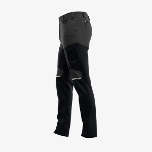 Pantaloni softshell de lucru OAK, pentru barbati, flexibili, durabili si moderni - negru cu gri
