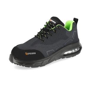 Pantofi de lucru Texo-Air Step SB, usori si aerisiti, cu design sportiv, bombeu metalic si talpa antiderapanta - gri/verde