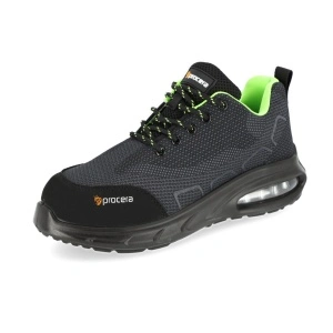 Pantofi de lucru Texo Air Step SB, usori si aerisiti, cu design sportiv, bombeu metalic si talpa antiderapanta - gri/verde