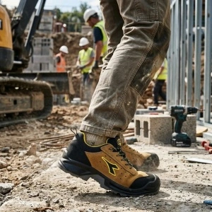 Pantofi de protectie S1P SRC, COUNTRY LOW, bombeu compozit, material respirabil, culoare maro inchis