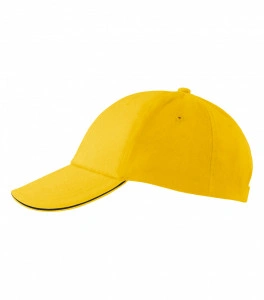 Sapca unisex cu gauri de ventilatie si catarama reglabila - galbena