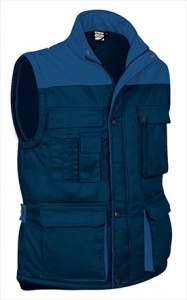 Vesta de lucru captusita, THUNDER in doua tonuri, cu multiple buzunare, navy