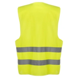 Vesta reflectorizanta cu doua benzi, galbena