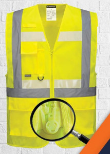 Vesta reflectorizanta cu functia de incarcare solara
