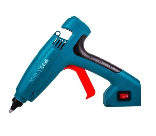 Pistol de Lipit Termic, 80W, cu Rezerve, 3 accesorii, albastru