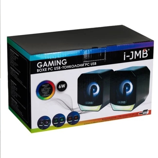 Boxe Gaming 6W, USB si RGB, Lumini LED, 1.2m, negru