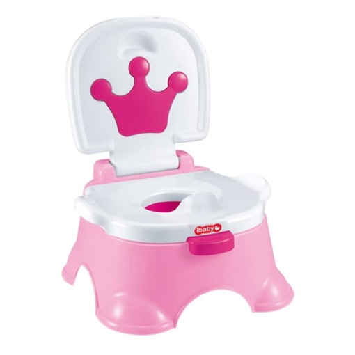 Olita portabila, 3 in 1, Reductor pentru WC, Vas colector sau Scaunel, 44x33x21cm, Roz/Verde