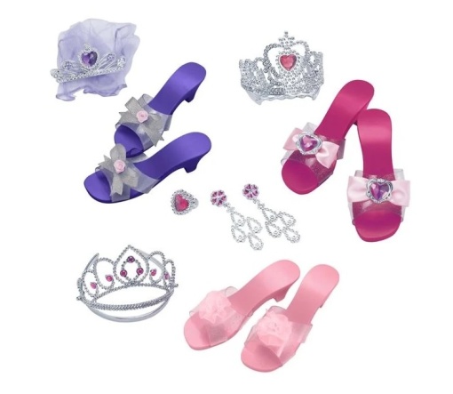 Set de Infrumusetare, Tiara si Pantofi, 3 Modele, 7-8 ani