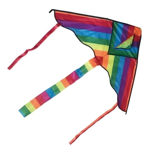 Zmeu textil pentru copii, model săgeată colorată, cu sfoară de 40 m, 1.05x0.50 m, multicolor