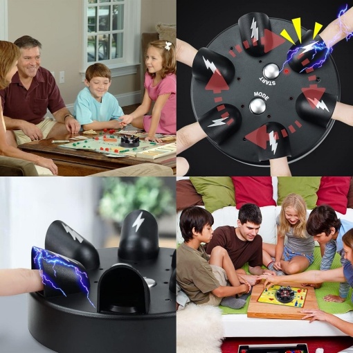 Joc Interactiv cu Detector de Minciuni/Noroc cu socuri electrice, pentru 2-6 persoane, Negru