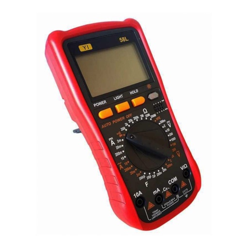 Multimetru digital YI-58L, multifunctional, cu ecran LCD si 4 digiti, rosu