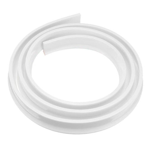 Prag din silicon autoadeziv, flexibil, pentru dus, vas WC, masina spalat sau pentru bucatarie, rezistent la mucegai, impermeabil, 1.5m, alb