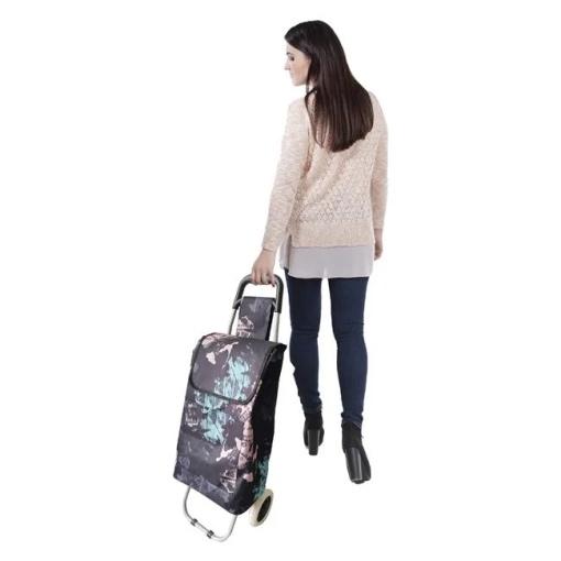 Carucior pentru piata, pliabil, dimensiuni 34x28x96cm, multicolor