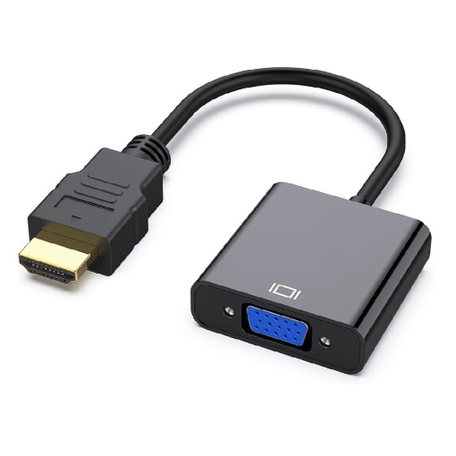 Cablu adaptor HDMI la VGA, cablu d-sub, plug and play, negru