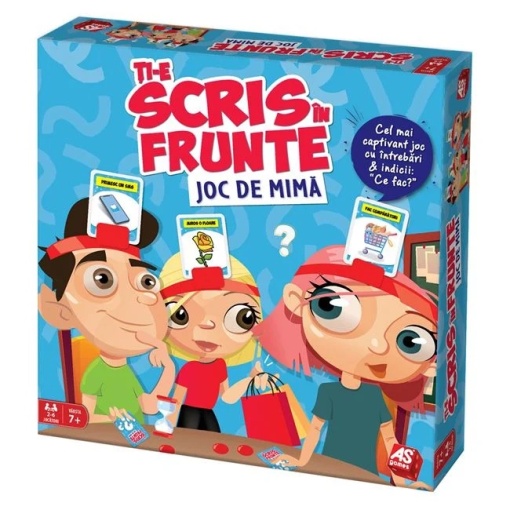 Joc de societate „Ti-e scris in frunte - joc de mima”, 2-6 jucatori, varsta 7+ ani, multicolor