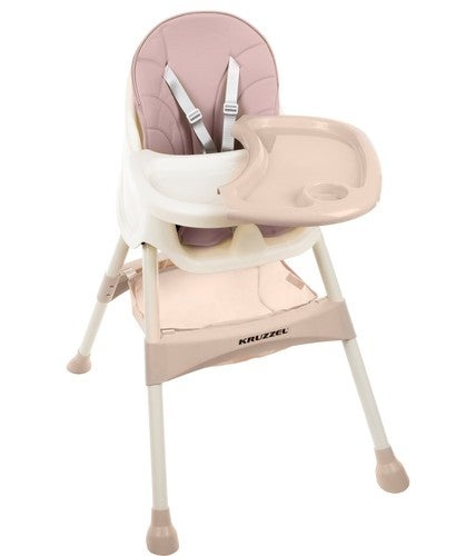 Scaun de masa pentru bebelusi si copii, 3 in 1 Multifunctional, inaltime ajustabila, Roz