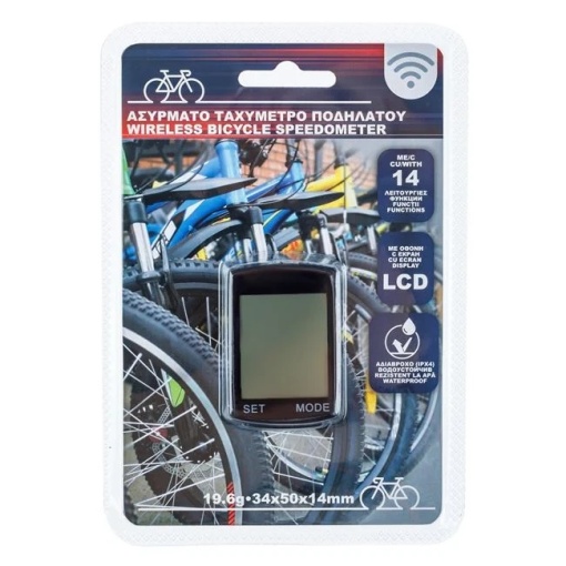 Vitezometru wireless pentru bicicletă, negru, rezistent la apă, cu 14 funcții