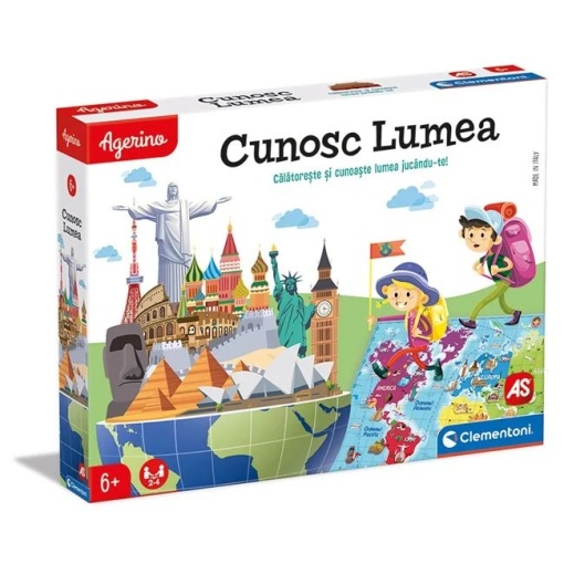 Jοc de societate educativ „Cunosc Lumea”, varsta 6+ ani, 37.4x5x28.5cm, multicolor