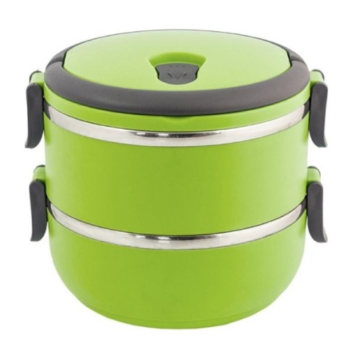 Set 2 caserole cu capac ideale pentru calatorii 1.4L, Verde