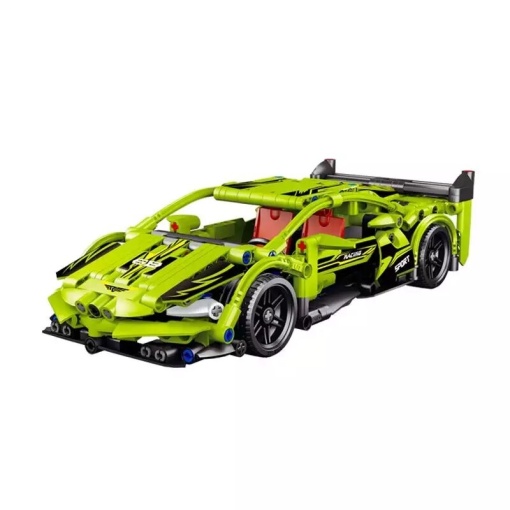 Set constructie Auto, pachet ansamblare masina, 509 piese micro, Verde, copii 6 ani+