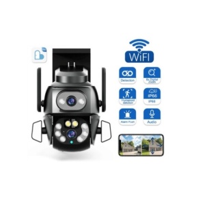 Camera de supraveghere duala CCTV, Andowl Q-S800, IP, Wi-Fi, 3mp+3mp PTZ, App Tuya, negru-gri - Img 7