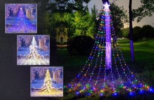 Instalatie de Craciun, Tip Perdea cu Stea, 210 LED-uri, IP44, Exterior/Interior, 2.5m, Lumina calda/rece sau Multicolora - Img 7