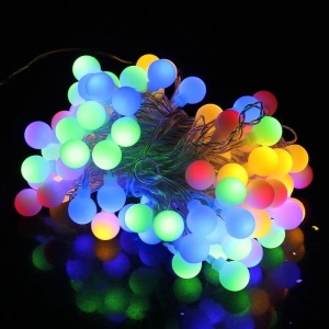 Instalatie Luminoasa LED RGB, 10m, cu Cablu Alb-Transparent, Multicolora - Img 5