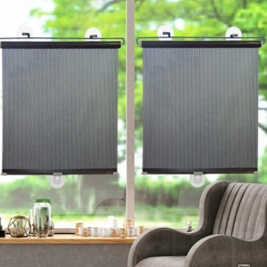 Jaluzea rulou pentru ferestre, universal, retractabil, pridere cu ventuze, 68 x 125 cm, gri inchis - Img 4