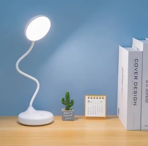 Lampa 20 LED pentru birou, 7W, portabila, 3 moduri de iluminare, dimabila, alb - Img 2